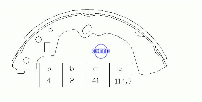 MAZDA 929 I (LA) II Coupé (HB) Mâchoires de frein à tambour OEM: H029-26-310 MK3342 GS8521, OK-BS045